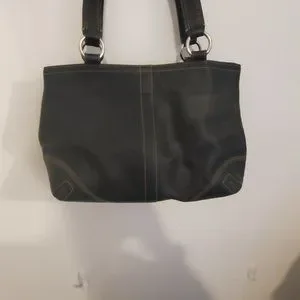 Coach | Bags | Coach Black Leather Soho Double Pocket Satchel No